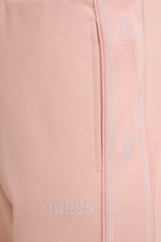 Guess spodnie dresowe OCTAVIA różowy V5BB23.KCX22