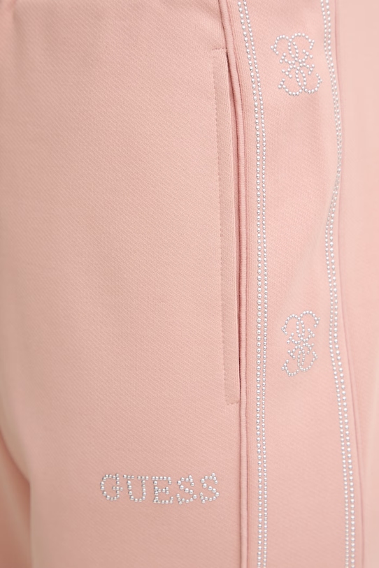 Guess spodnie dresowe OCTAVIA różowy V5BB23.KCX22