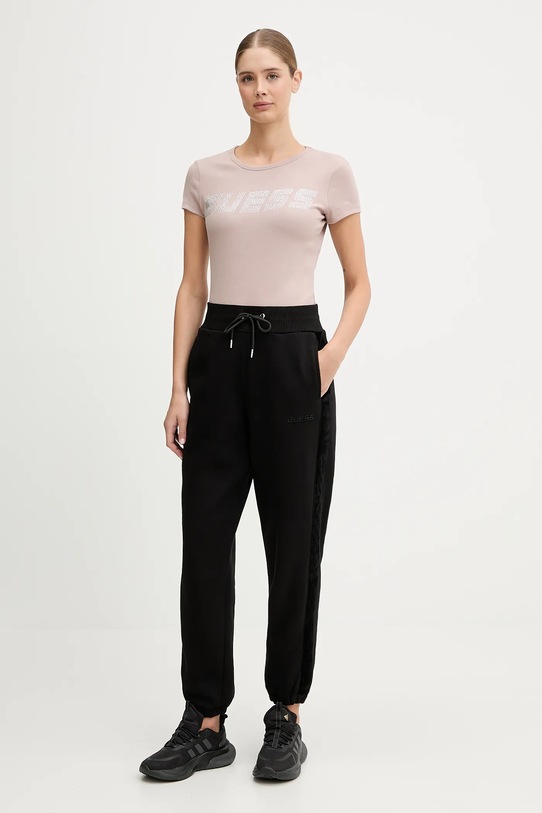 Guess spodnie dresowe AELIA V5BB10.KB681 czarny NC25