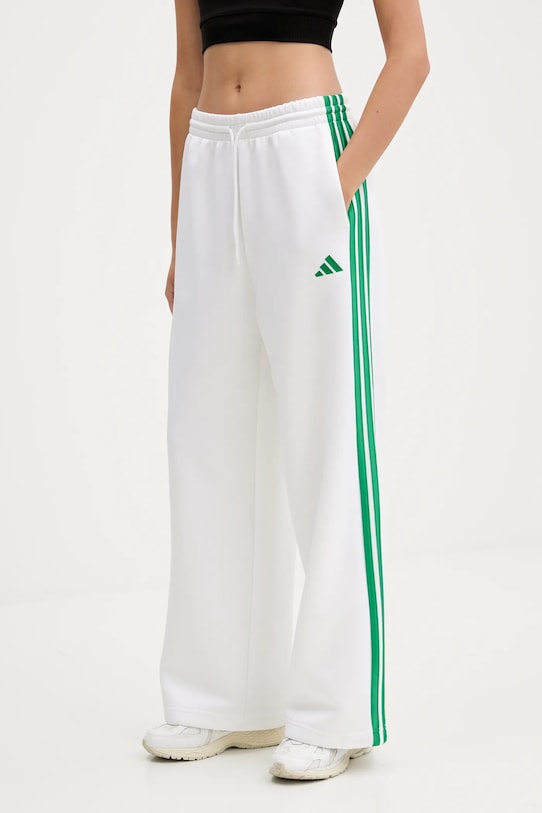 adidas pantaloni de trening Stadium tricotaj alb JW0533