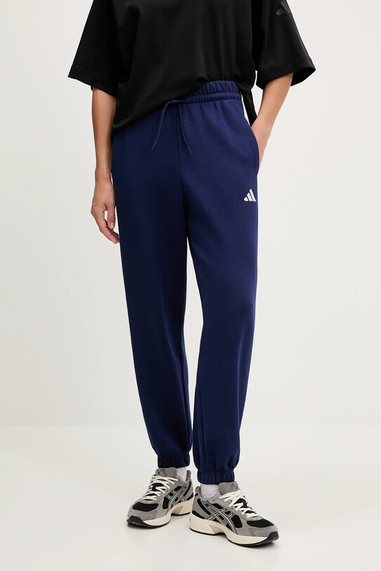 adidas pantaloni de trening 3-Stripes tricotaj bleumarin JX7696