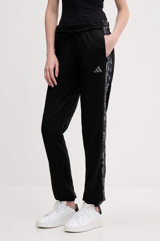 adidas pantaloni de trening 3-Stripes tricotaj negru KB8510
