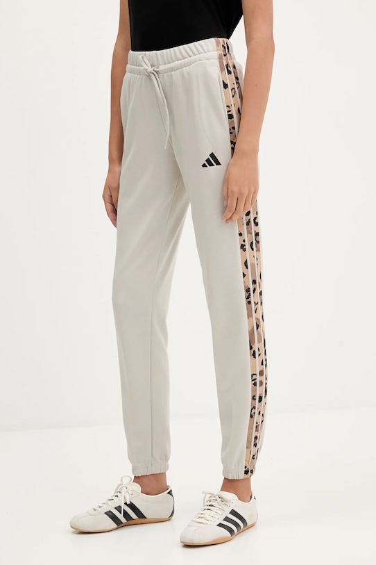 Παντελόνι φόρμας adidas 3-Stripes πλεκτό ύφασμα μπεζ KB8511