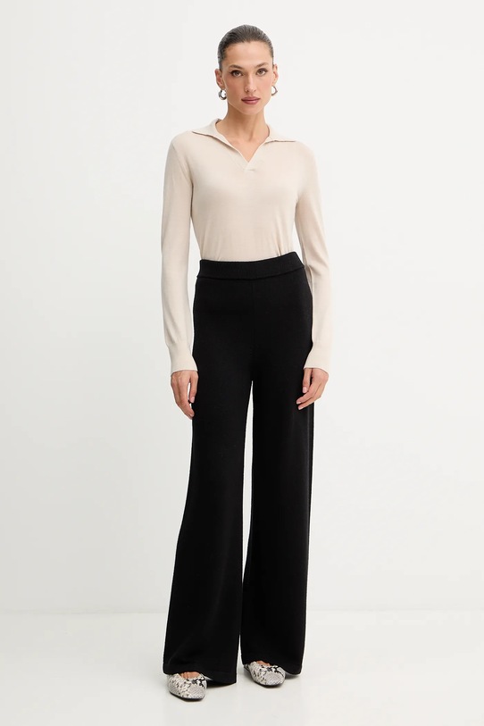 MM spodnie dresowe wełniane HAMBURG 2526336018600 czarny AW25