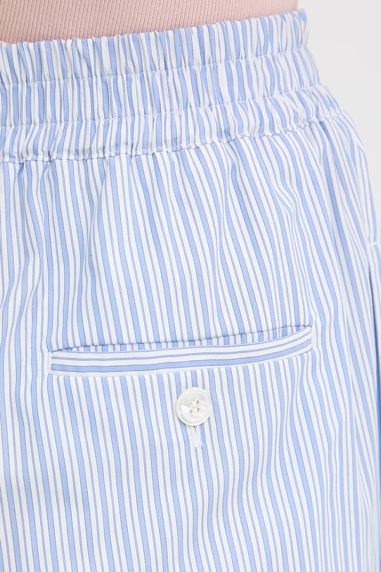 Weekend Max Mara spodnie bawełniane FLEUR niebieski 2525136021600