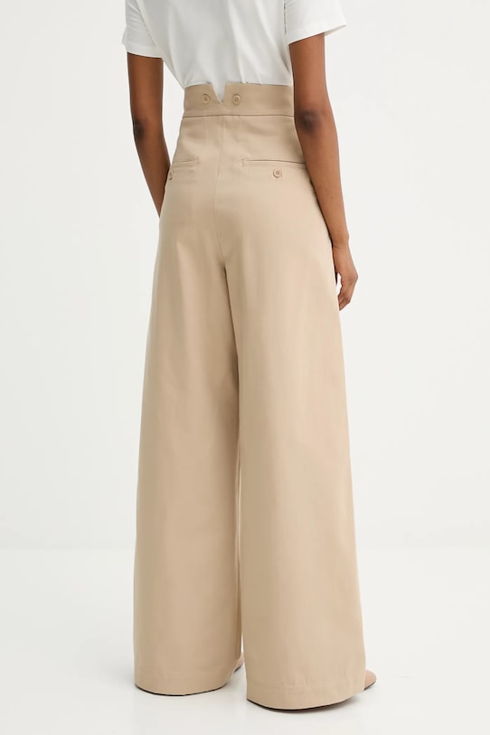 Oblečení Bavlněné kalhoty Weekend Max Mara ALFEO 2525136101600 béžová