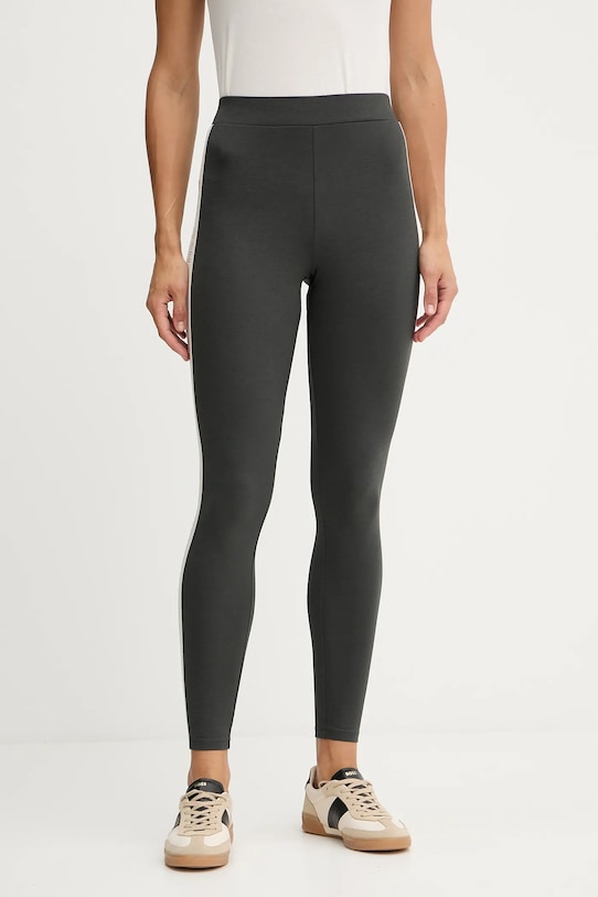 Weekend Max Mara legginsy BASILIO z elastanem szary 2525786061600