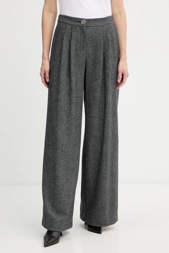 Armani Exchange spodnie z dodatkiem wełny tkanina szary XW001263.AF16146