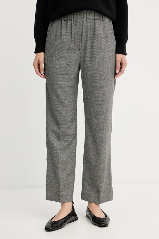 Weekend Max Mara pantaloni din lână HATELEY drept negru 2525136022600