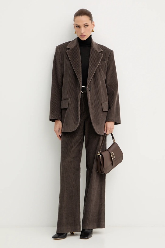 Вельветовые брюки Weekend Max Mara TANIA 2525136092600 коричневый AW25