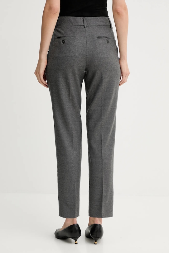 Odzież Weekend Max Mara spodnie z wełną CALDAIA 2525136152600 szary