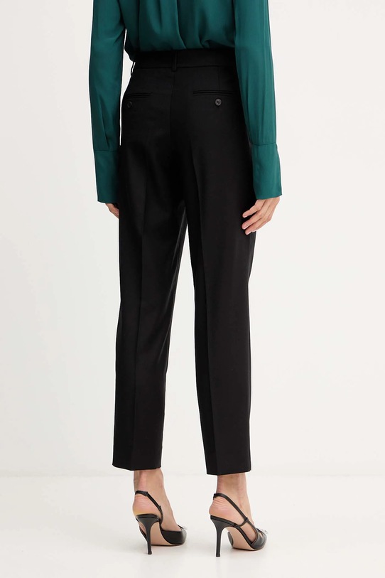 Odzież Weekend Max Mara spodnie z wełną CALDAIA 2525136152600 czarny