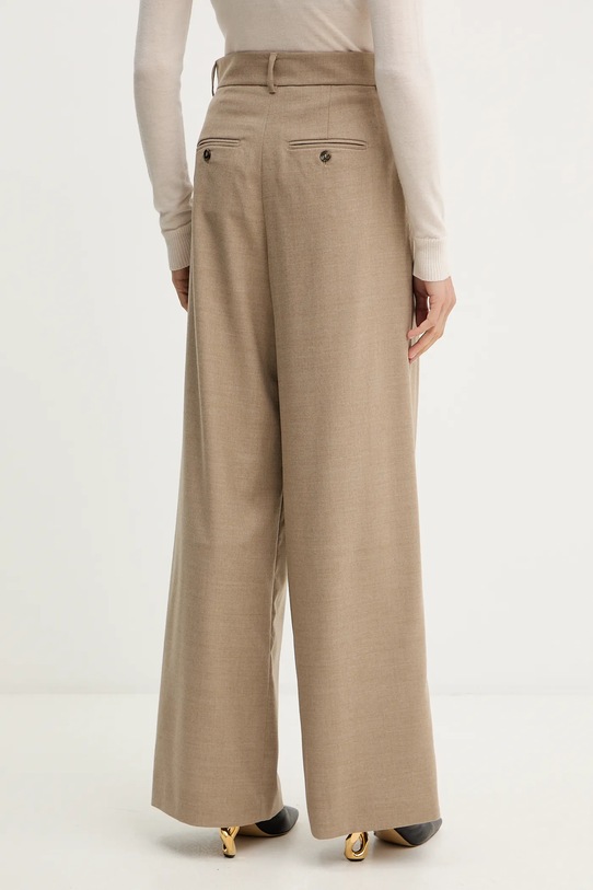 Odzież Weekend Max Mara spodnie z dodatkiem wełny GLOBALE 2525136162600 beżowy