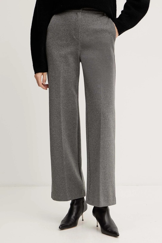 Hlače Weekend Max Mara ZELOTA Z elastanom siva 2525786012600