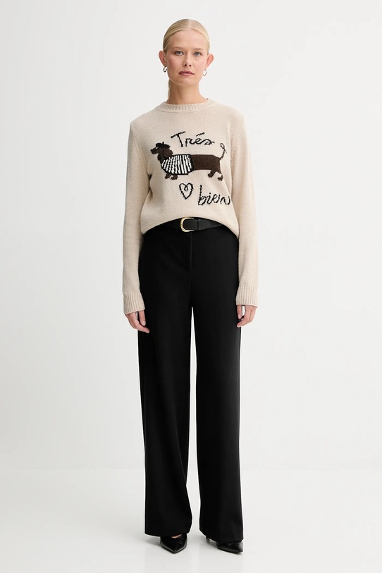 Weekend Max Mara spodnie ZELOTA 2525786012600 czarny AW25