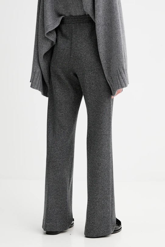 Odzież Weekend Max Mara spodnie z dodatkiem wełny ZELMA 2525786042600 szary