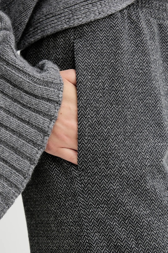 Weekend Max Mara spodnie z dodatkiem wełny ZELMA szary 2525786042600