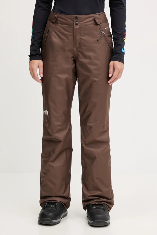 Παντελόνι σκι The North Face Sally Insulated ύφασμα καφέ NF0A7WYJ1OI1