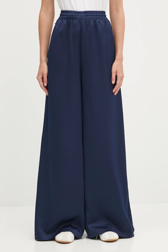 Спортивні штани adidas Originals Adicolor Satin Wide Leg трикотаж темно-синій JD0881