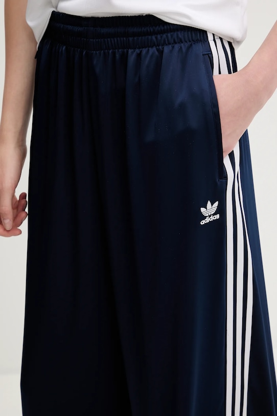 adidas Originals spodnie dresowe Adicolor Satin Wide Leg granatowy JD0881