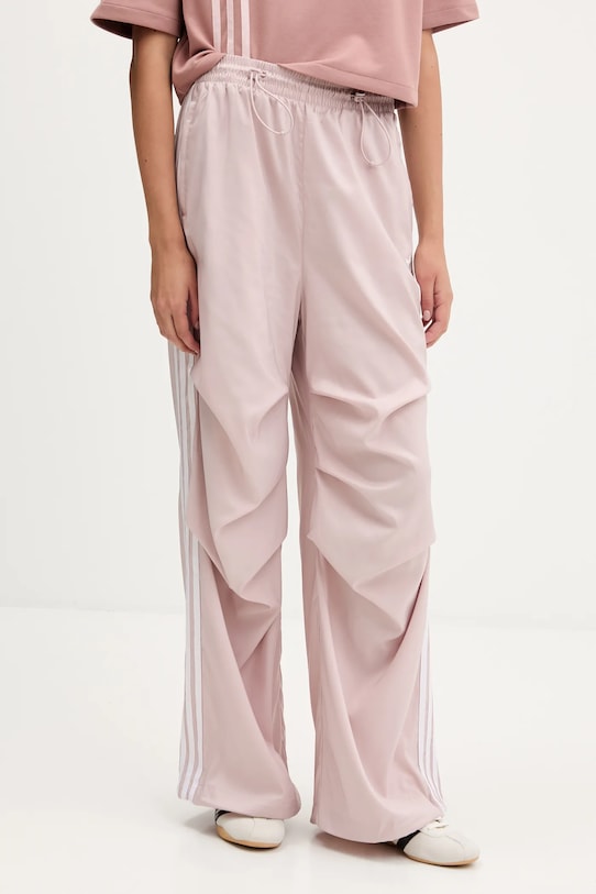 Παντελόνι φόρμας adidas Originals Trackpant ύφασμα ροζ KE9791