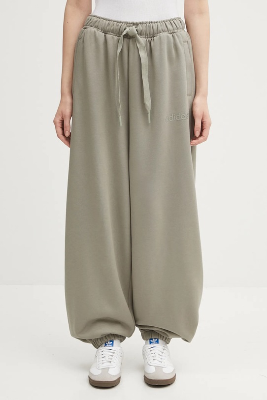 adidas Originals spodnie dresowe Ess Lin Pant gładkie zielony JX3141
