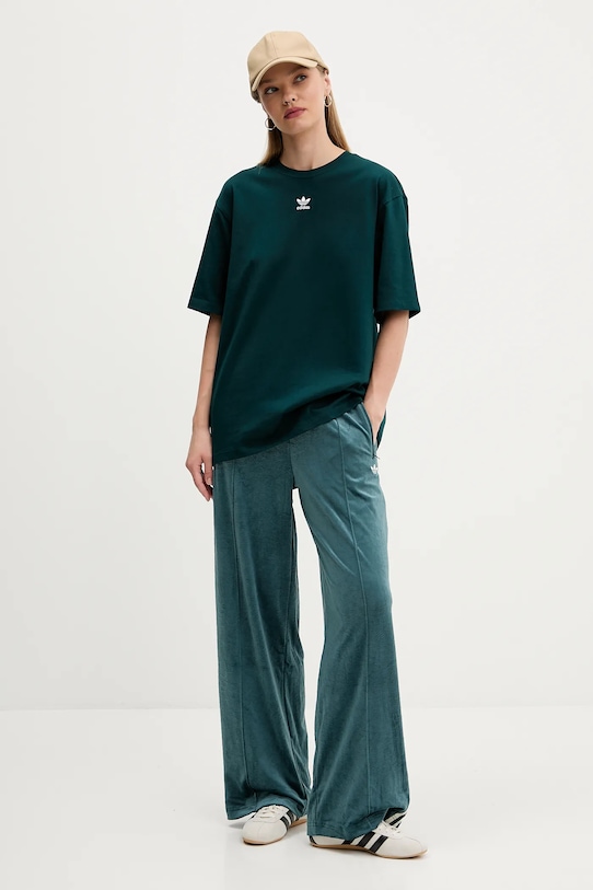 adidas Originals pantaloni da tuta in velluto Fb Liberty Tp JW5268 turchese AW25