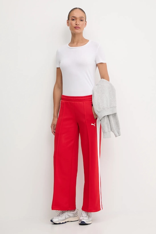 Puma pantaloni de trening 629803 rosu AW25