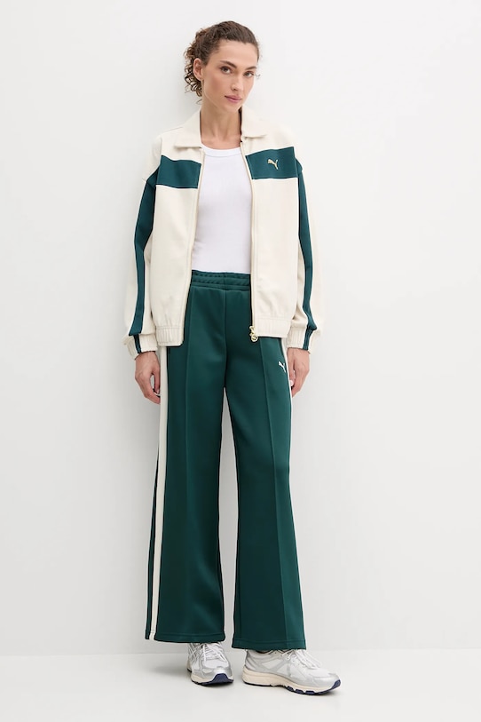 Puma pantaloni de trening 629803 verde AW25