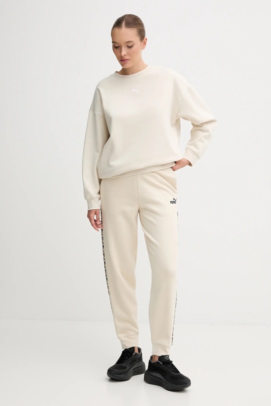 Puma spodnie dresowe 688086 beżowy AW25