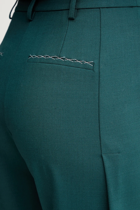 Patrizia Pepe pantaloni con lana turchese 2P1707.A475