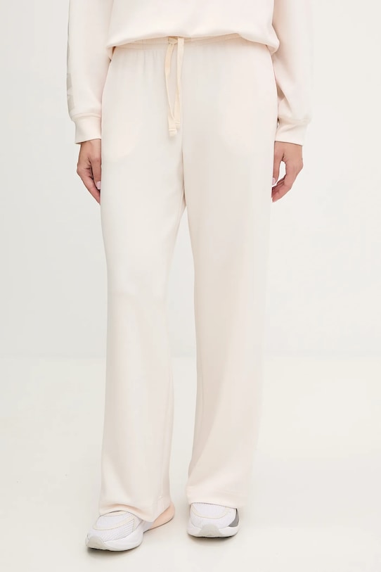 Banana Moon spodnie dresowe Welljoy z elastanem beżowy PLANK.WELLJOY