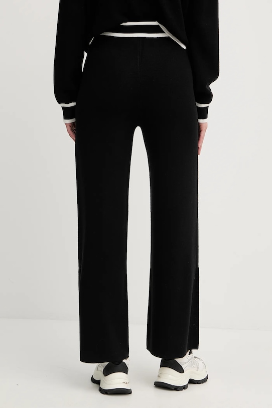 Odzież Liu Jo spodnie z domieszką jedwabiu TF5252.MS59L czarny