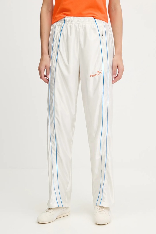 Puma spodnie dresowe PUMA x FENTY drobny wzór beżowy 635746