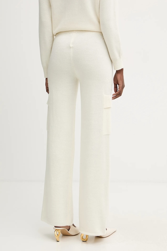 Îmbrăcăminte ERMANNO Firenze pantaloni de trening cu lână 57TP027E85 bej