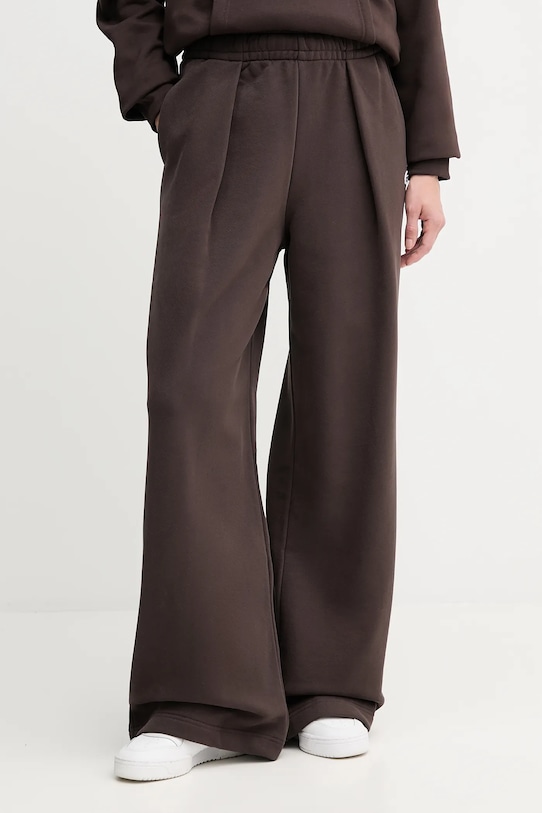 Lacoste spodnie dresowe bawełniane bawełna brązowy XF5248