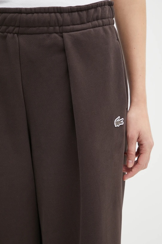 Bavlněné tepláky Lacoste hnědá XF5248