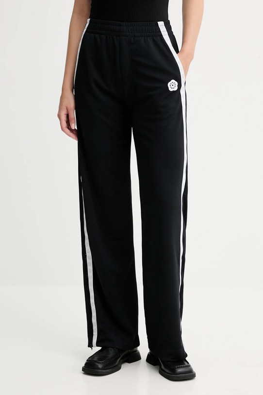 Kenzo pantaloni de trening tricotaj negru FF62PA5504ID