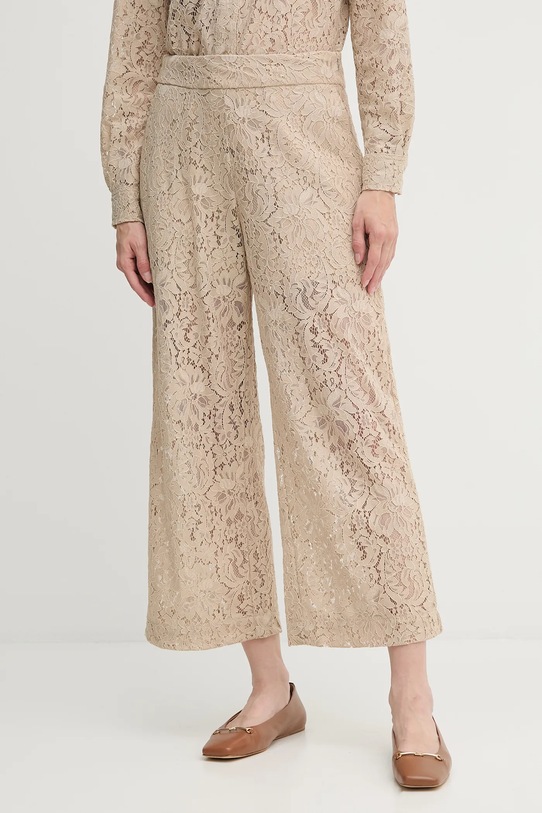 Dkny nadrág elasztánnal bézs DJ5P3081