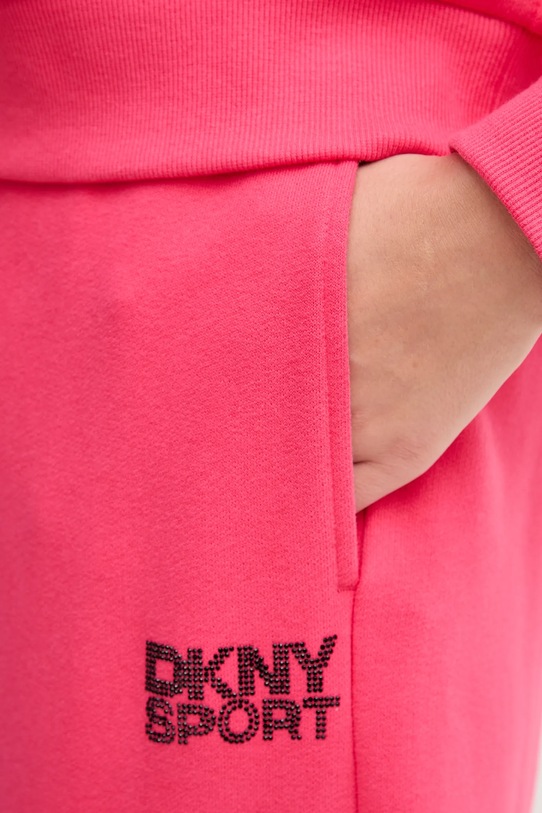 Dkny spodnie dresowe bawełniane różowy DP5P3650