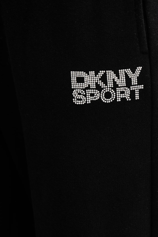 Dkny spodnie dresowe bawełniane czarny DP5P3650