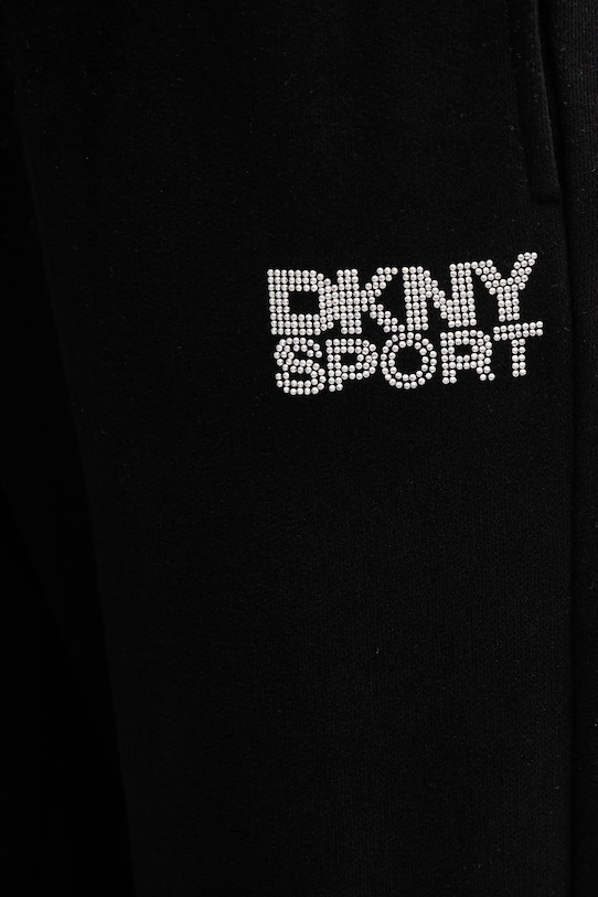 Dkny spodnie dresowe bawełniane czarny DP5P3650