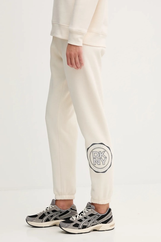 Dkny spodnie dresowe beżowy DP5P3667