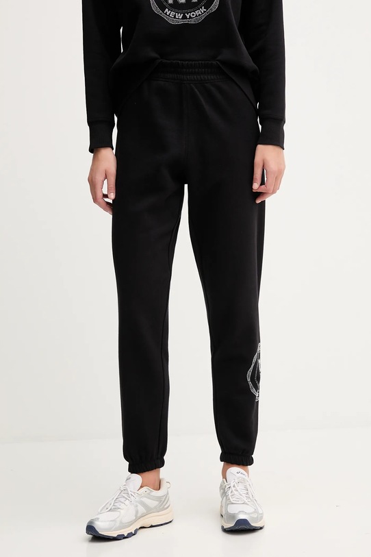 Dkny spodnie dresowe dzianina czarny DP5P3667