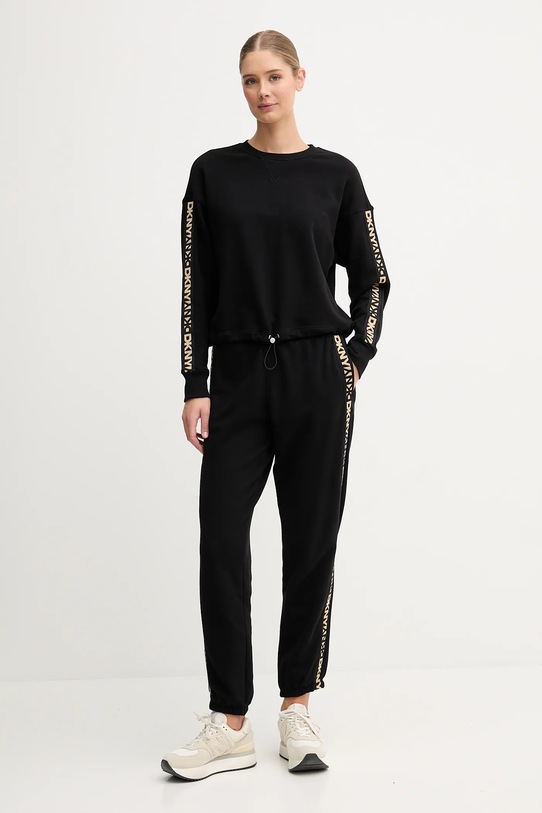 Dkny spodnie dresowe bawełniane DP5P3719 czarny AW25