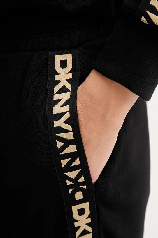 Dkny spodnie dresowe bawełniane czarny DP5P3719