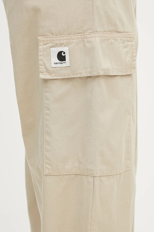 Carhartt WIP spodnie bawełniane W' Kingston beżowy I035580.G1GD