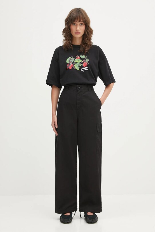 Carhartt WIP pantaloni de bumbac W' Kingston negru I035580.89GD