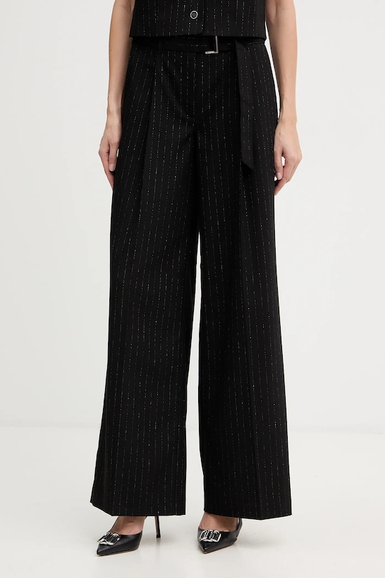 Guess spodnie ZANITA tkanina czarny W5BB13.W2422