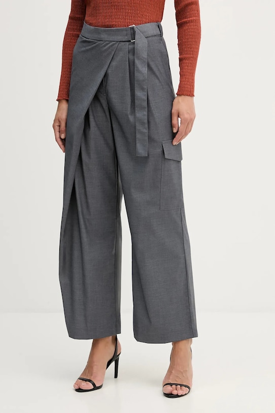 Sisley spodnie z elastanem szary 4K2KLF07K